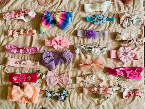 Лот от 23 ленти за коса за бебета